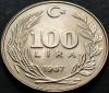 Moneda 100 LIRE TURCESTI - TURCIA, anul 1987 *cod 3652 A = UNC, Europa