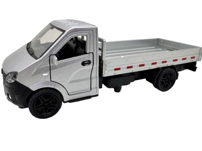 Macheta camioneta gri cu Platforma Model 1:36 Usile se Deschid Pull Back sunet si lumini foto