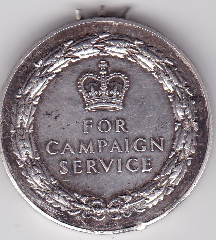 Marea Britanie Anglia Medalie argint For Campaign Service ND
