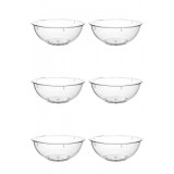 Set boluri, 6 piese, 5 l, Plastic, Transparent