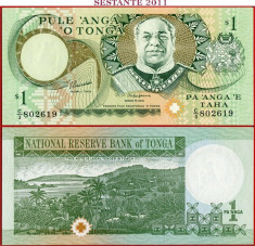 !!! TONGA - 1 PA&amp;#039; ANGA (1995 ) - P 31 c - UNC foto