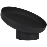 Esschert Design Bol pentru foc &icirc;nclinat, negru, oțel FF402