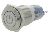 Comutator anti-vandalism SPDT 12V cu iluminare LED - 0,5A/220VAC