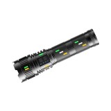 Lanterna profesionala din aluminiu resistenta la apa si socuri, cu led 300w WICK, 4 acumulatori li-ion 181350, incarcare USB