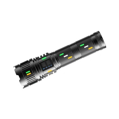 Lanterna profesionala din aluminiu resistenta la apa si socuri, cu led 300w WICK, 4 acumulatori li-ion 181350, incarcare USB foto