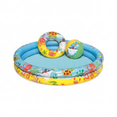 Piscina Gonflabila Bestway pentru Copii cu Colac si Minge - 122x20 cm