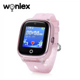 Cumpara ieftin Ceas Smartwatch Pentru Copii Wonlex KT01 Wi-Fi, Model 2024 cu Functie Telefon, Localizare GPS, Camera, Pedometru, SOS, IP54 - Roz pal, Cartela SIM Cad