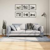 VidaXL Covor pufos &quot;PAMPLONA&quot; fire &icirc;nalte, albastru modern 100x200 cm