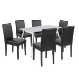 Set de masă Megan 6 1 alb-negru