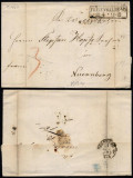 Germany 1867 Stampless Cover + Content Freienwalde Nuernberg DB.318