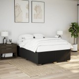 VidaXL Cadru de pat fără saltea, negru, 140x200 cm, textil