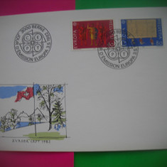 HOPCT PLIC FDC -S 2121 FAPTE ISTORICE - EUROPA CEPT 1982-ELVETIA