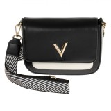 Geantă de Umăr Fashion, Crossbody, Neagră, Textură Mată, Curea Lată Reglabilă, 21x8x15cm, Oem