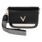 Geantă de Umăr Fashion, Crossbody, Neagră, Textură Mată, Curea Lată Reglabilă, 21x8x15cm