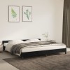 Cadru Pat Gossi Negru 200x200 cm, Catifea, Tablie Inclusa