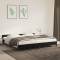 Gossi cadru de pat cu tablie, negru, 200x200 cm, catifea
