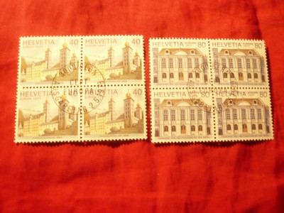 2 Blocuri -Serie Elvetia 1978 Europa CEPT, Istorie ,stampila speciala 4x2val. foto