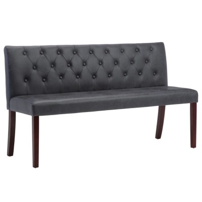 Banca, gri, 148,5 cm, velur ecologic foto