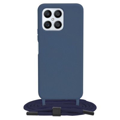 Husa pentru Honor X8 4G - Techsuit Crossbody Lanyard - Blue foto
