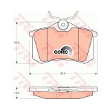 Placute frana Vw Vento, Passat, Jetta, Corrado, Seat Toledo, Exeo, Cordoba, Renault Megane, 605, 405, Citroen Jumpy, C2, Audi Allroad, A6, A4, TRW