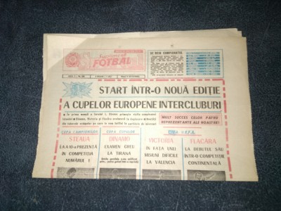 ZIARUL SPORTUL SUPLIMENT FOTBAL 8 SEPTEMBRIE 1988 foto