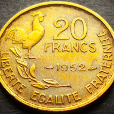 Moneda istorica 20 FRANCI - FRANTA, anul 1952 * cod 4180
