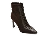 Botine elegante EPICA maro, X5H512, din piele intoarsa