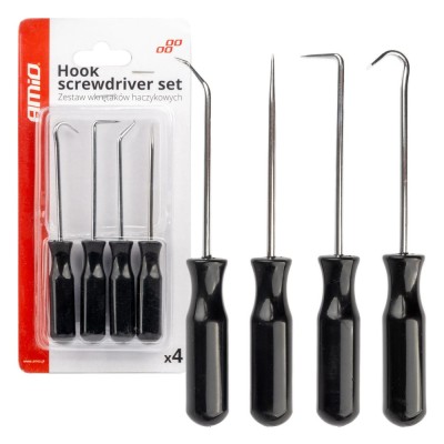 Set surubelnite cu carlig, dreapta, curbata, 90grade, carlig, 4 buc.; AMIO AutoDrive ProParts foto