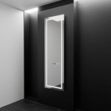 Oglinda LED Rectangulara, 45x140cm, Giulia Senzor Radar Marcello, Sistem Dezaburire, Ceas &amp; Termometru, Dimabila, Dressing Couture ModernLight Concept