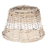Abajur veioza rattan alb bej 23x16 cm