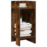 vidaXL Masă laterală cu poliță stejar afumat 25,5x27x60 cm 858550