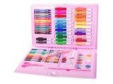 Set pictura si desen pentru copii, 86 piese, Dimensiuni 34x23x4 cm, Cutie, Roz