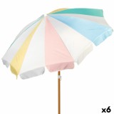 Umbrelă de plajă Aktive &Oslash; 200 cm 20 x 185 x 20 cm (6 Unități)