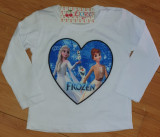 Set fata 2 piese bluza si fusta Disney Frozen Ana Elsa 1/2 ani nou, 1-2 ani, Alb