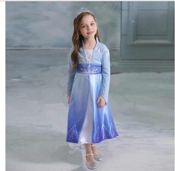 Rochie/rochita printesa Elsa Frozen 2- regatul de gheata, 7-8 ani, 8-9 ani  | Okazii.ro
