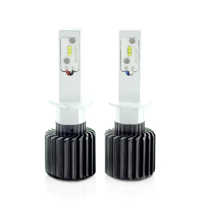 Set 2 Becuri Auto LED H1 pentru Faruri, 12-24V, 4000 Lumeni Super White, Utilizare Off-Road