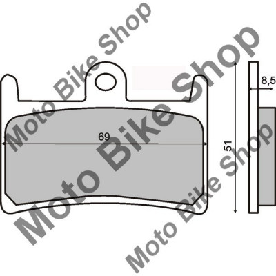 MBS Placute frana (Sinter) Yamaha YZF R7 &amp;#039;99-&amp;#039;01 /FZS 1000 &amp;#039;01-&amp;#039;05 /YZF 1000 &amp;#039;96-&amp;#039;01, Cod Produs: 225101063RM foto