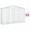 Cosuri gabion arcuite 3 buc, 200x50x120/140 cm, fier galvanizat