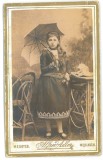 4487 - MEDIAS, Sibiu, Girl, Romania (photographer Alfred ADLER - 10,5/6,5 cm) - old CDV Photocard