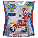 Masinuta cu figurina Paw Patrol True Metal, Marshall, 20127776