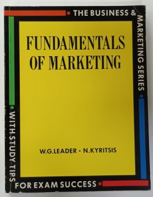 FUNDAMENTALS OF MARKETING by W.G. LEADER and N. KYRITSIS , 1989 foto