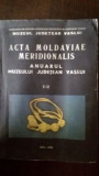 Acta Moldaviae Meridionalis- Anuarul muzeului judetean Vaslui V-VI