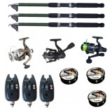 Set pescuit sportiv cu lanseta de 2,7 m Ultra Carp, 3 mulinete, 3 senzori si 3 gute