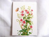 tablou pe panza cu flori mici rosii 34288
