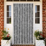 VidaXL Perdea pentru insecte, gri și negru, 100x220 cm, chenille