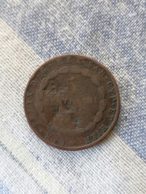 Moneda Sardinia 5 Centesimi 1826. foto