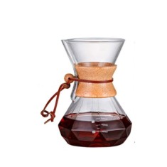 Recipient pentru cafea, din sticla, Coffee Joy, 600 ml, Inaltime 18.5 cm, Diametru 13.5 cm, ideal pentru a servi cafeaua pentru tine si invitatii tai