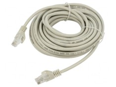 Cablaj rețea U/UTP 5e CCA gri 10m cu mufe RJ45 la ambele capete