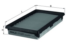 MAHLE LX 1631 Filtru aer foto