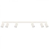 Lampă De Tavan Karbon Bej Aluminiu Cu 6 Becuri Tub Minimalist De Interior.